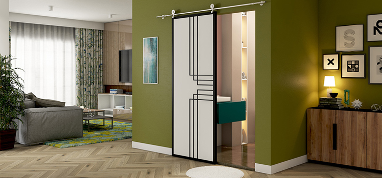 sliding bathroom door installation in West Puente Valley